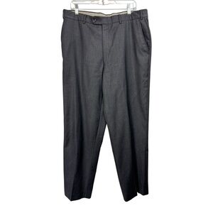 John Nordstrom Loro Piana Super 120’s Four Season Wool Pants Charcoal Gray